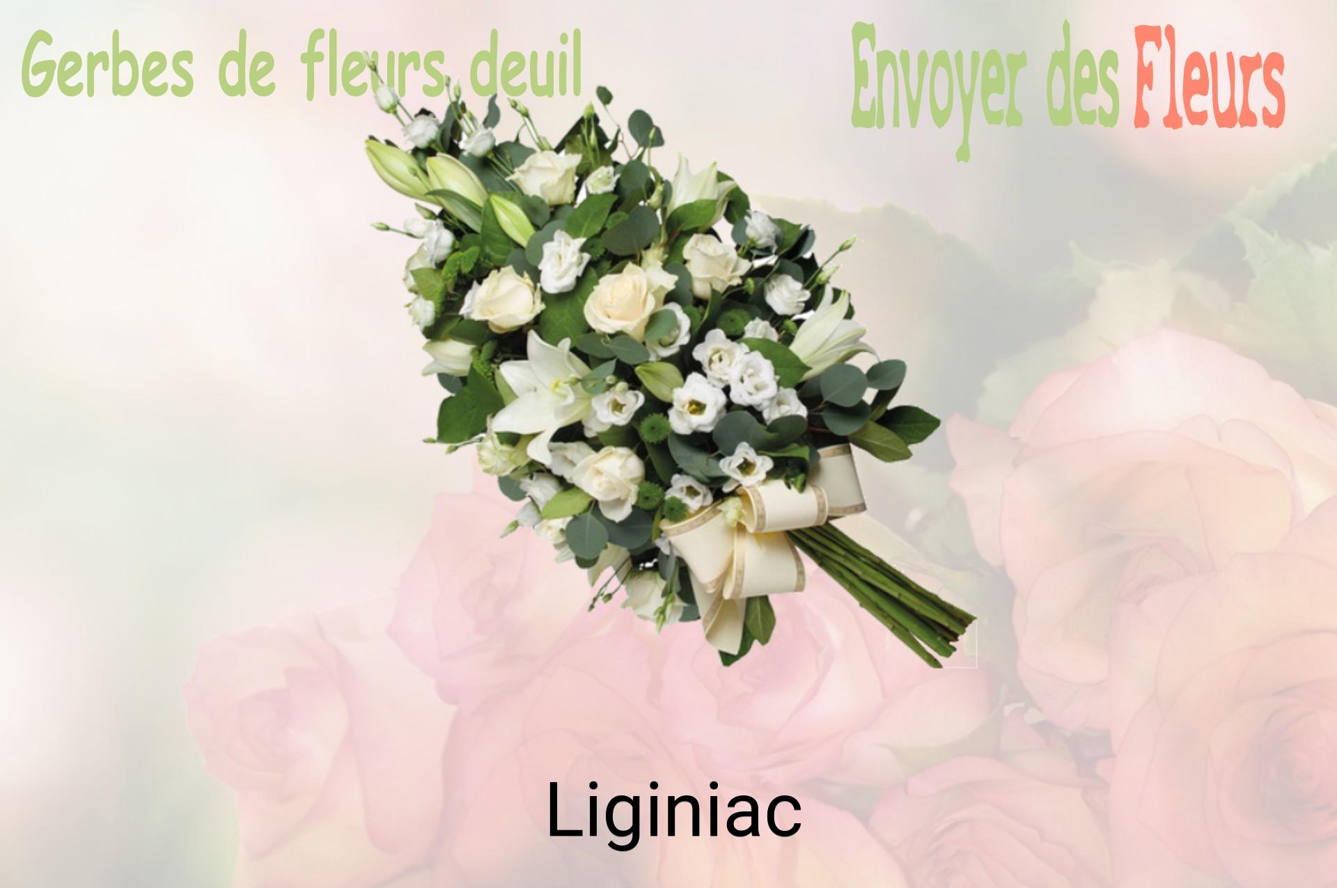 Gerbe de fleurs de deuil livrée à Liginiac